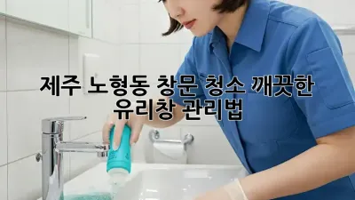 제주 노형동 창문 청소, 깨끗한 유리창 관리법