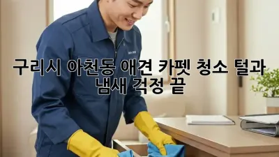 구리시 아천동 애견 카펫 청소, 털과 냄새 걱정 끝!